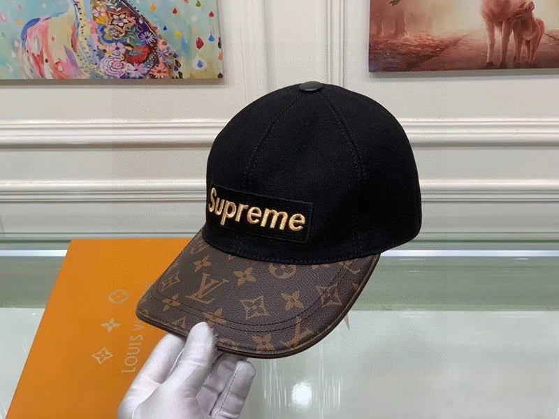 争奪戦シュプリーム ヴィトン キャップ コピー Perforated Camp Cap navy 2色 vuk83095