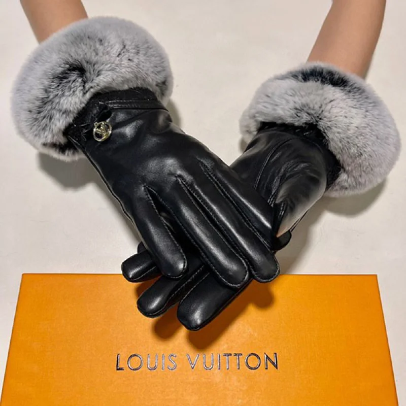 ルイヴィトン ロゴ レザー手袋 コピー vuz03238