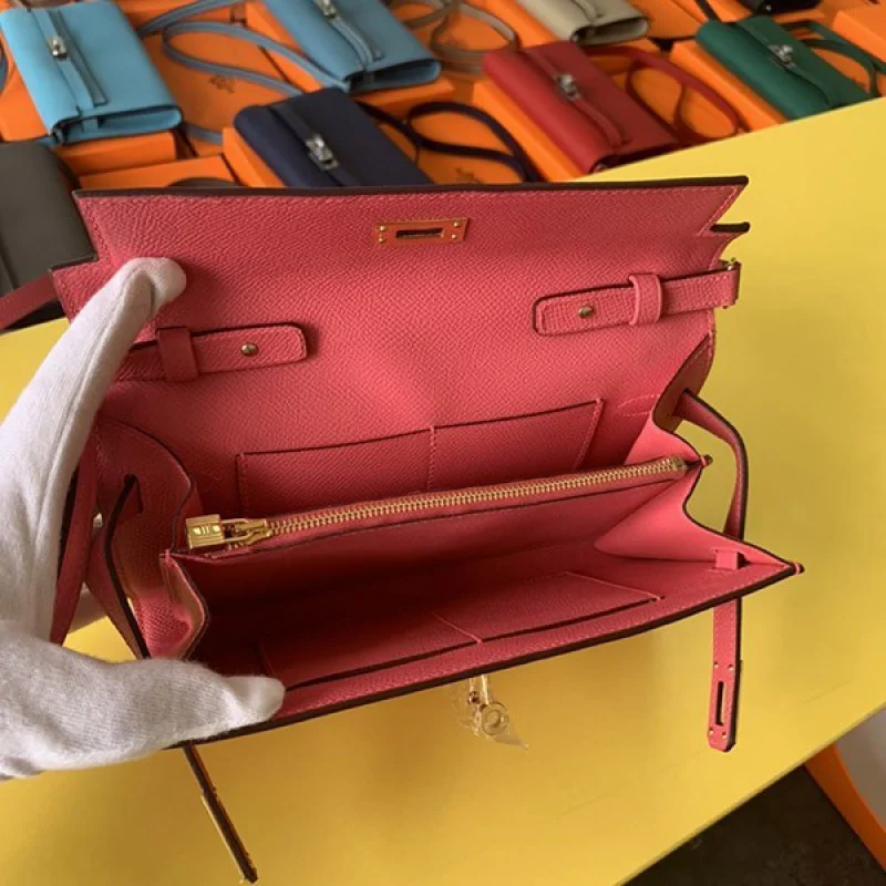 エルメス エプソン スーパーコピーN級品 ウォレット ローズ ケリートゥーゴーert27507