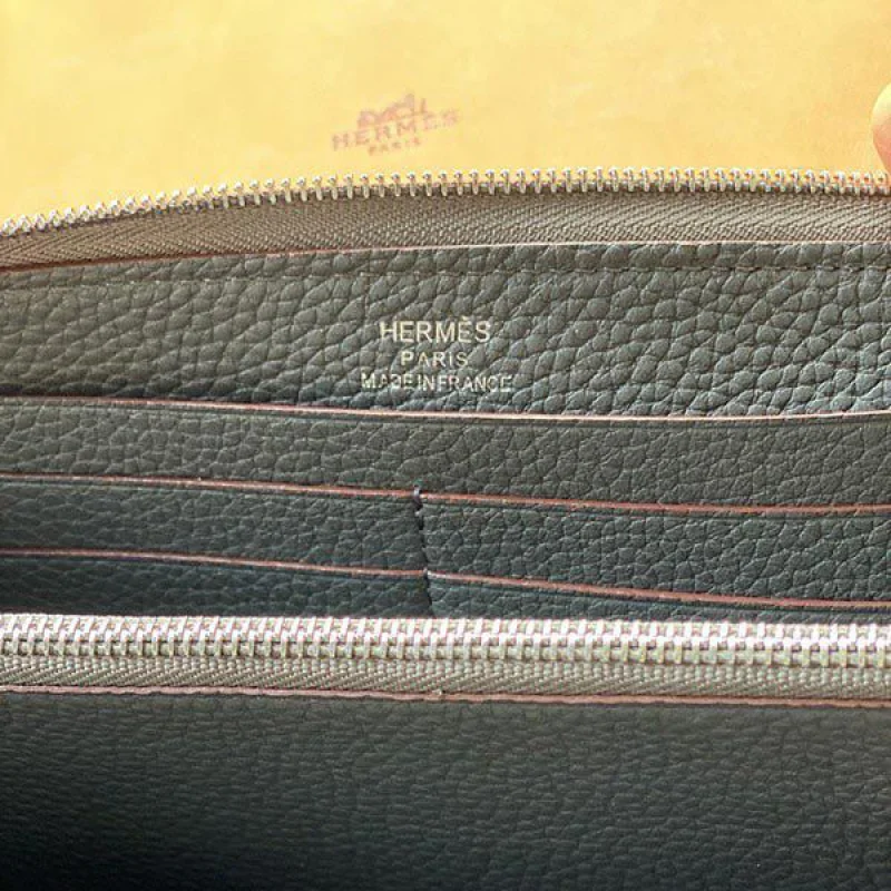 エルメス アザップエプソン シルバー金具最高級クラシックロング he19080