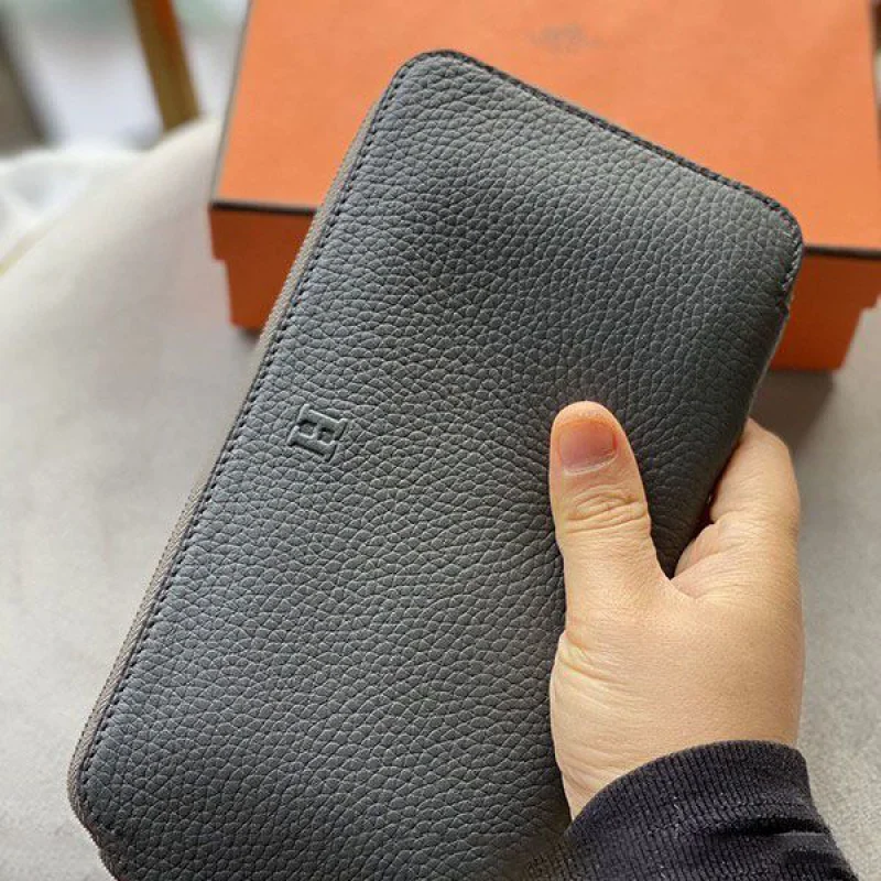 エルメス アザップエプソン シルバー金具最高級クラシックロング he19080