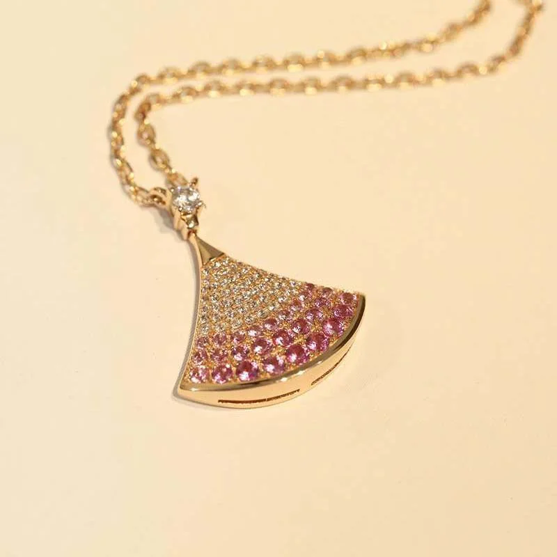 目を惹くカラー ブルガリ ビーゼロワン ネックレス コピー DIVAS DREAM☆ローズGold&輝くダイヤ☆ネックレスS310 Buf46484