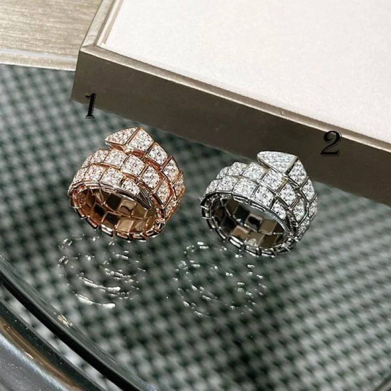 完売必至 ブルガリ コピー セルペンティ ヴァイパーリング ダイヤモンド☆18K 2色 Buf84531