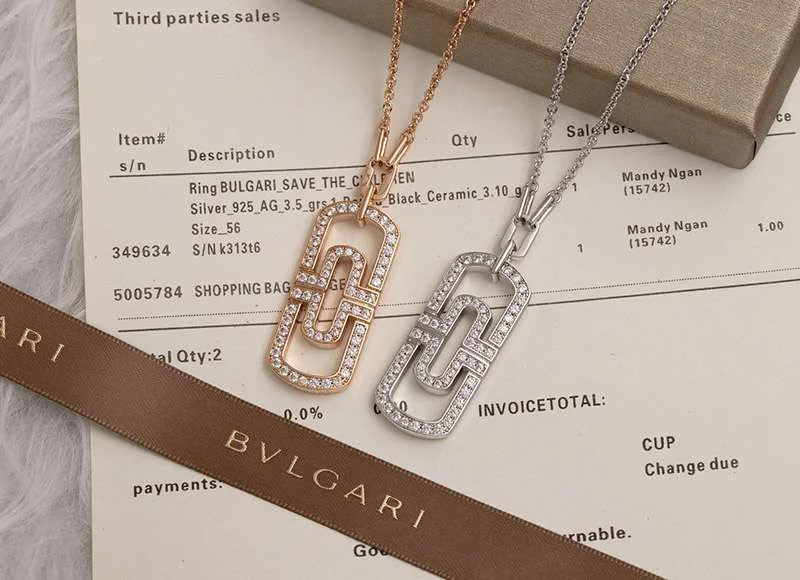 定番 可愛い ブルガリ ダイヤ ネックレス 偽物N級品 S360 Bui17374