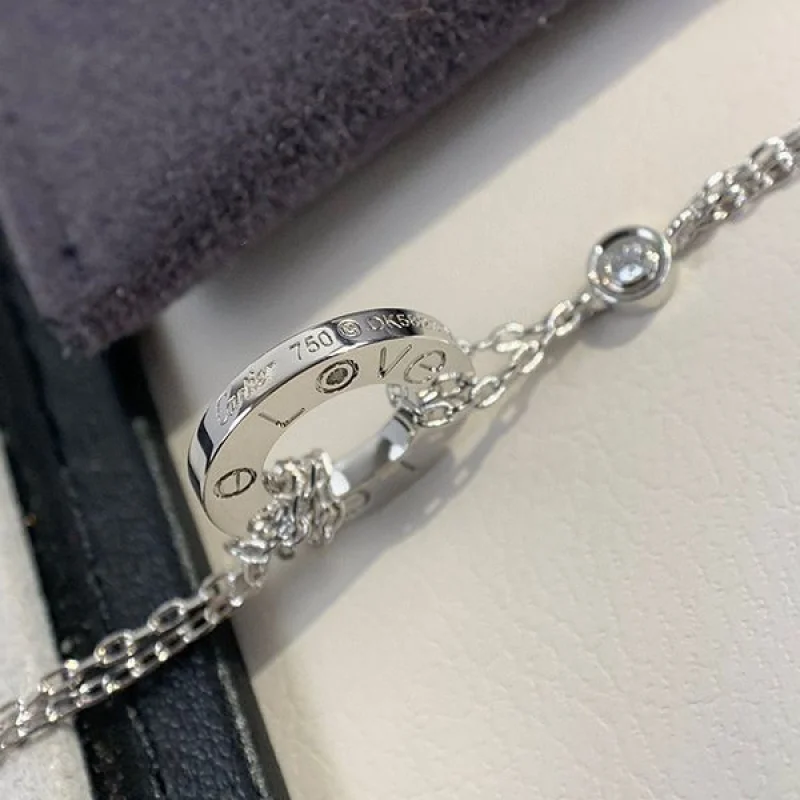 累積売上総額第1位!カルティエ LOVEネックレス 偽物 ホワイトゴールド B7014300