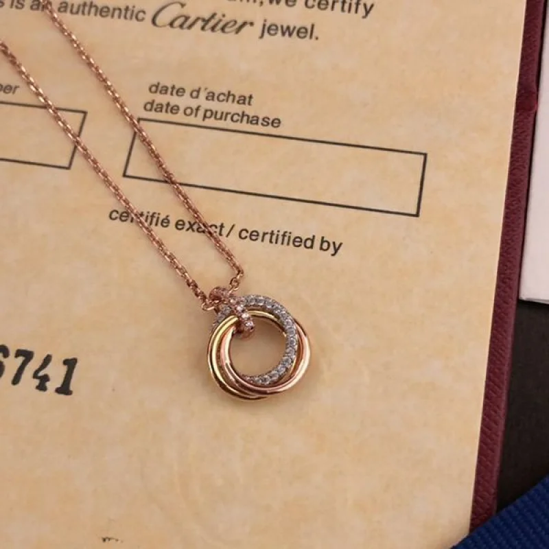 カルティエ TRINITY 偽物ネックレス 18K ダイヤモンド kap60790