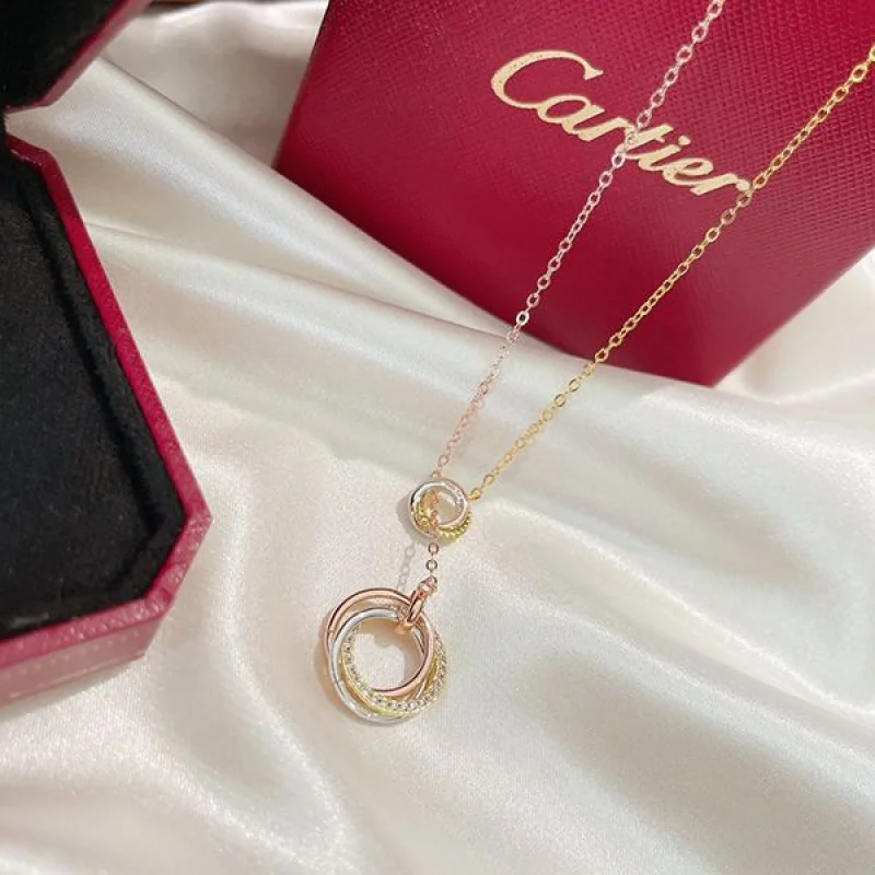 カルティエ トリニティ ネックレス 偽物 18K ダイヤモンド kal33823