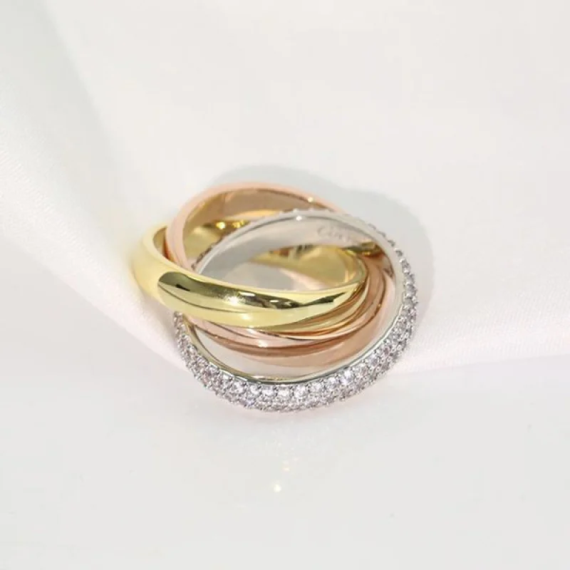 ★日本!!人気!カルティエ 18K リング ダイヤ トリニティリング コピー kar27093