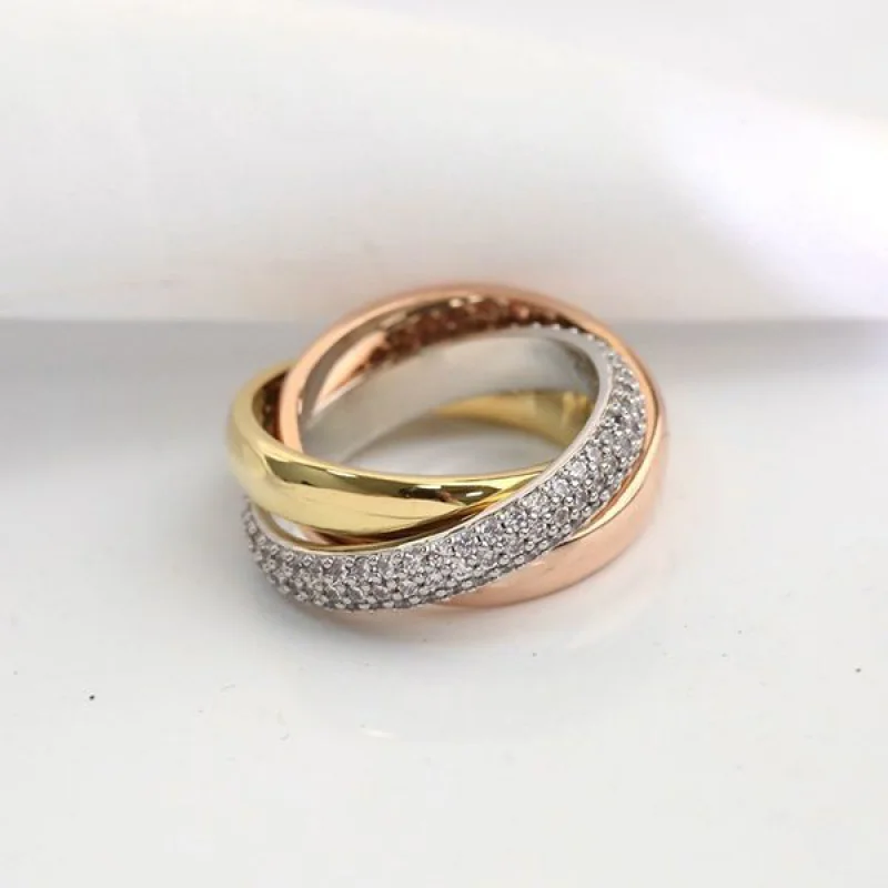 ★日本!!人気!カルティエ 18K リング ダイヤ トリニティリング コピー kar27093
