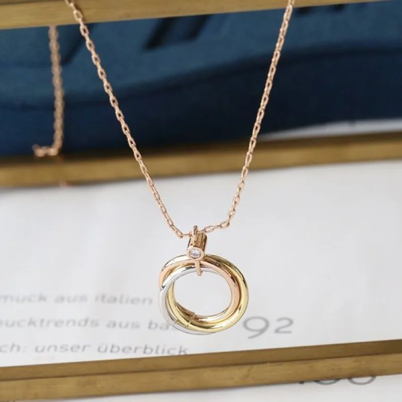 世界中で大人気★カルティエ トリニティ ネックレス コピー ゴールド シンプル kas40801