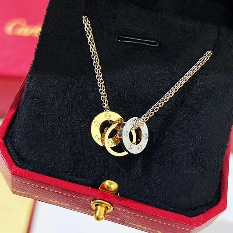新作限定 カルティエ LOVE ネックレス 偽物 kay53037