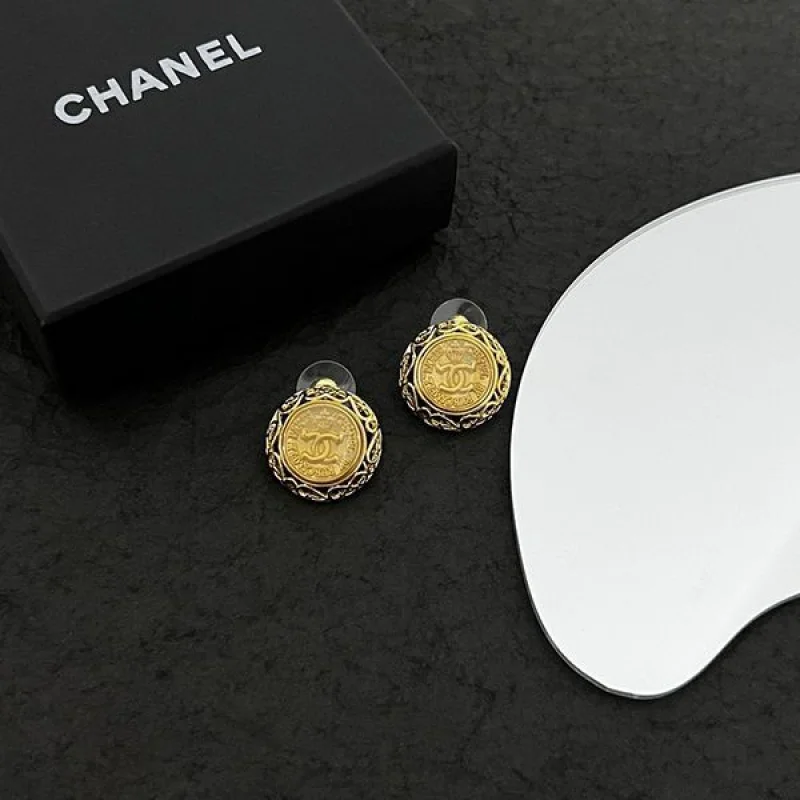 大人気!シャネル ピンク ゴールド丸形 ピアス スーパーコピー sha10696