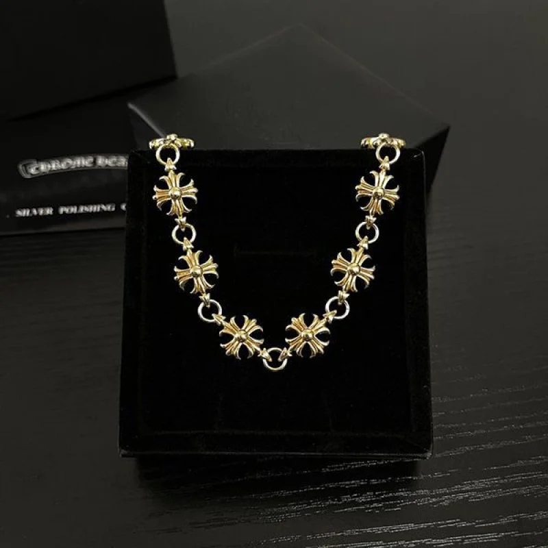 クロムハーツ タイニーE CHブレスレット 12リンク 22K Kud73394