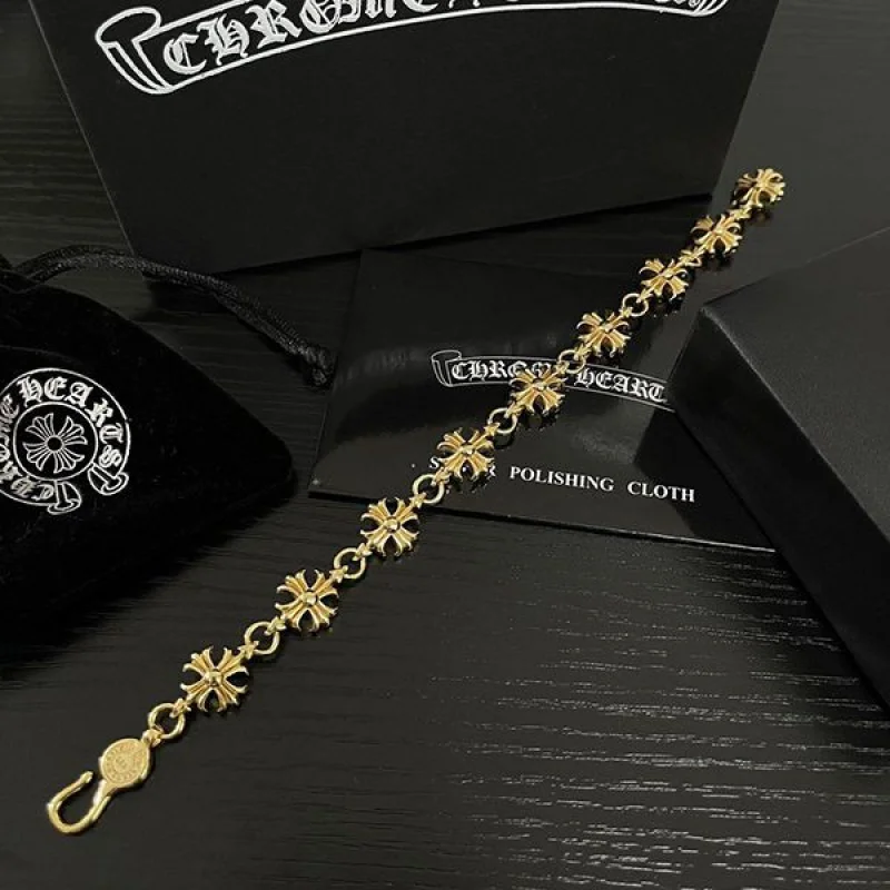 クロムハーツ タイニーE CHブレスレット 12リンク 22K Kud73394