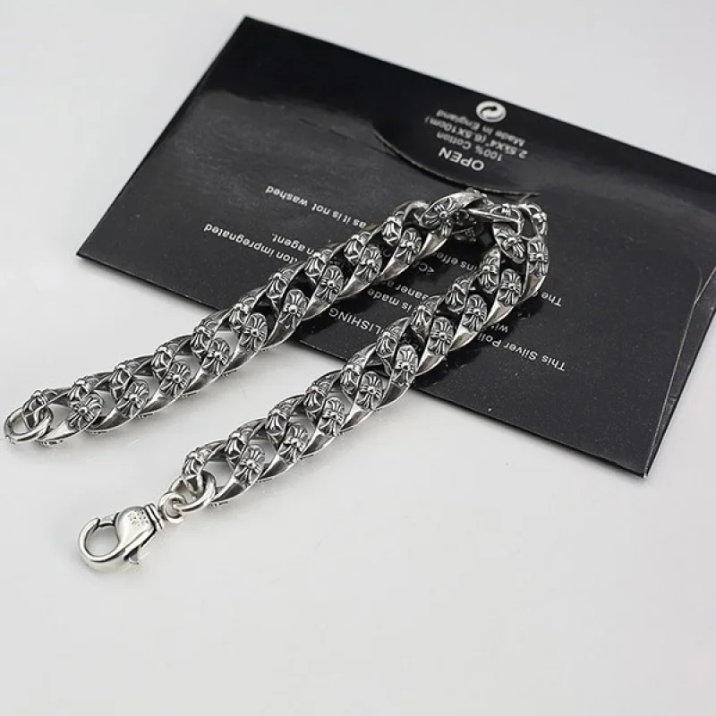 +クロムハーツ 偽物+【xtra fancy/チェーンブレスレット】シルバー Kuf78280