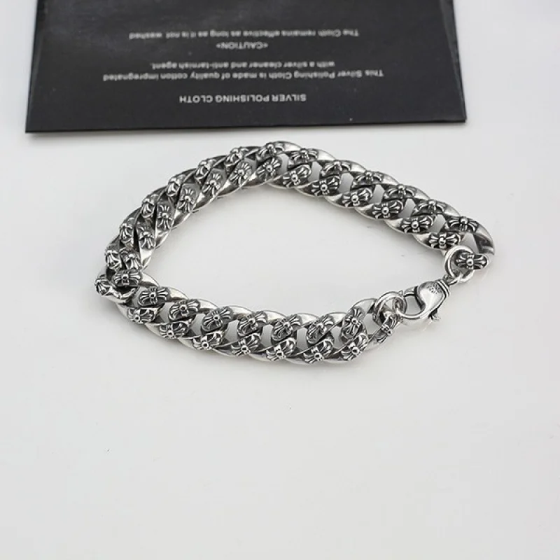 +クロムハーツ 偽物+【xtra fancy/チェーンブレスレット】シルバー Kuf78280
