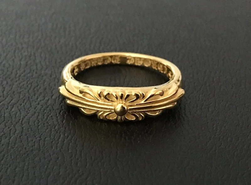 《大人気》クロムハーツ フローラル 22kGold ダイアモンド ゴールド リング スーパーコピー Kui61904