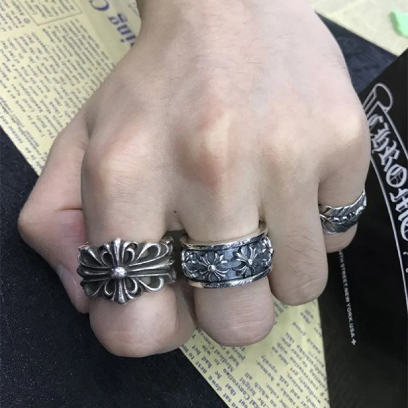 送料込 クロムハーツ フローラルクロス リング CH コピー Kuj10471