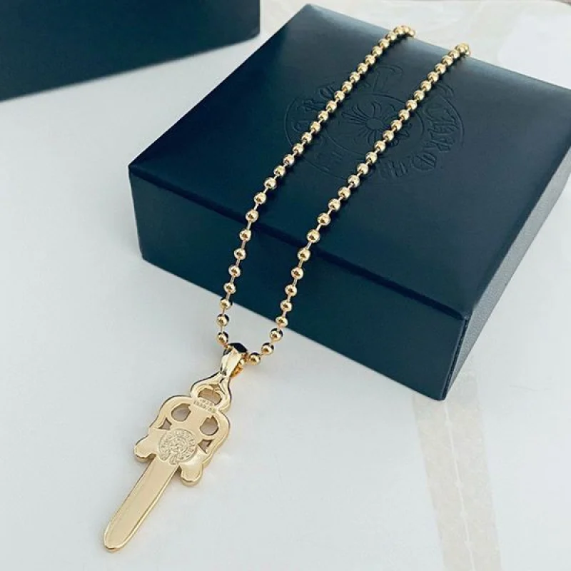 《大人気》クロムハーツ 偽物 ゴールド クロス チェーン ネックレス Kuj50708