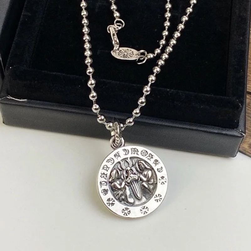 大人気!クロムハーツ ネックレス コピー CHクロス ボール両面 チャーム Kur89052