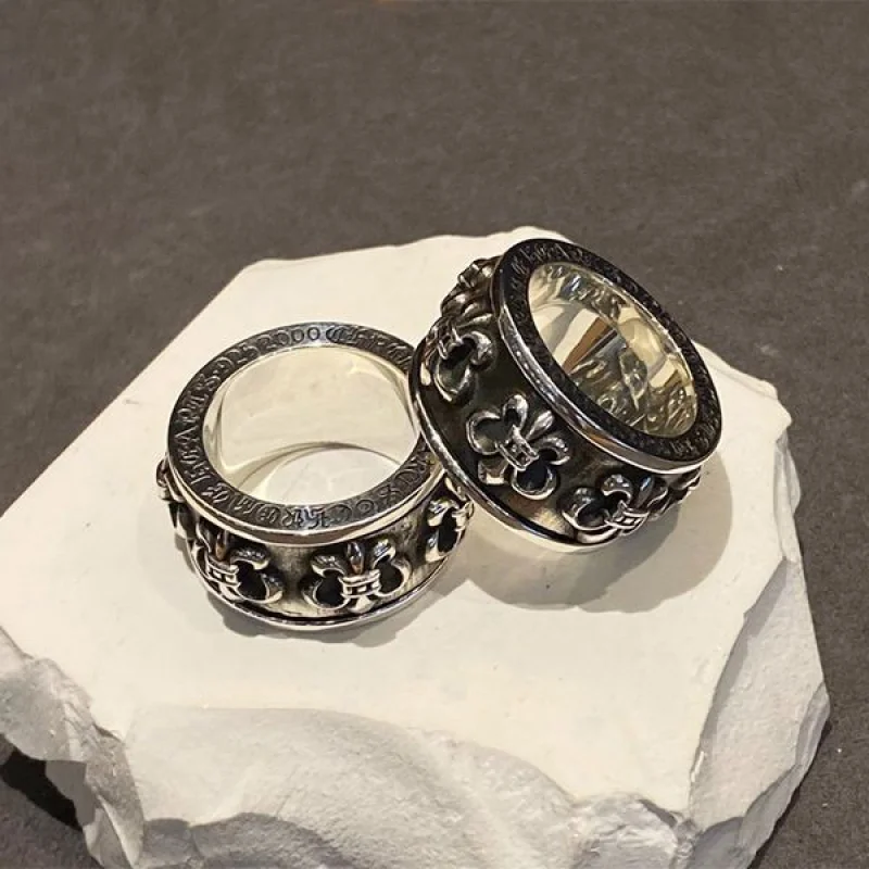 追跡付 クロムハーツ BSフレア FLEUR SPINNER RING スピナー リング Kus11776