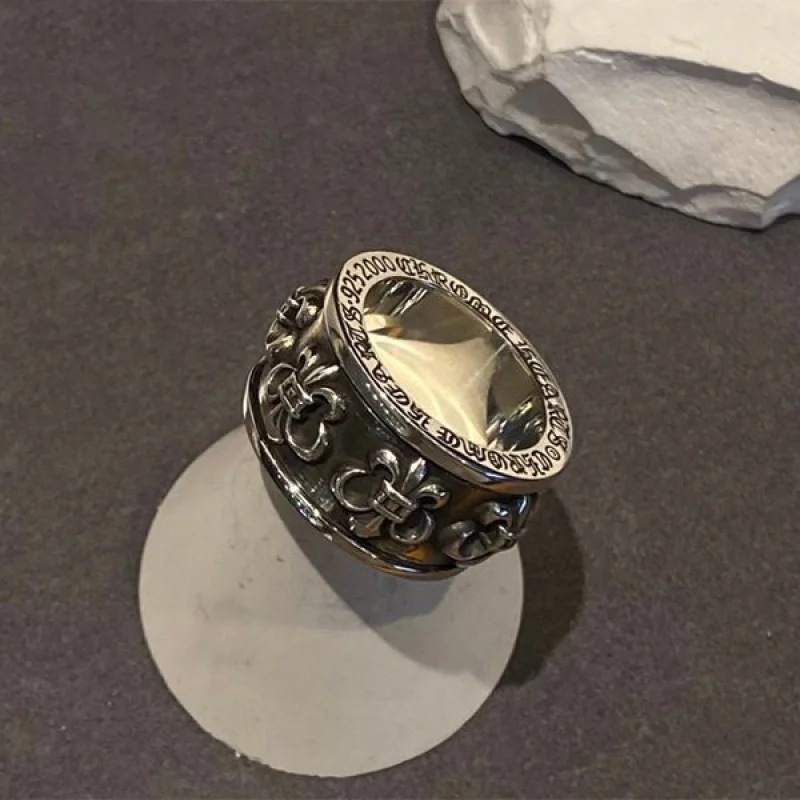 追跡付 クロムハーツ BSフレア FLEUR SPINNER RING スピナー リング Kus11776