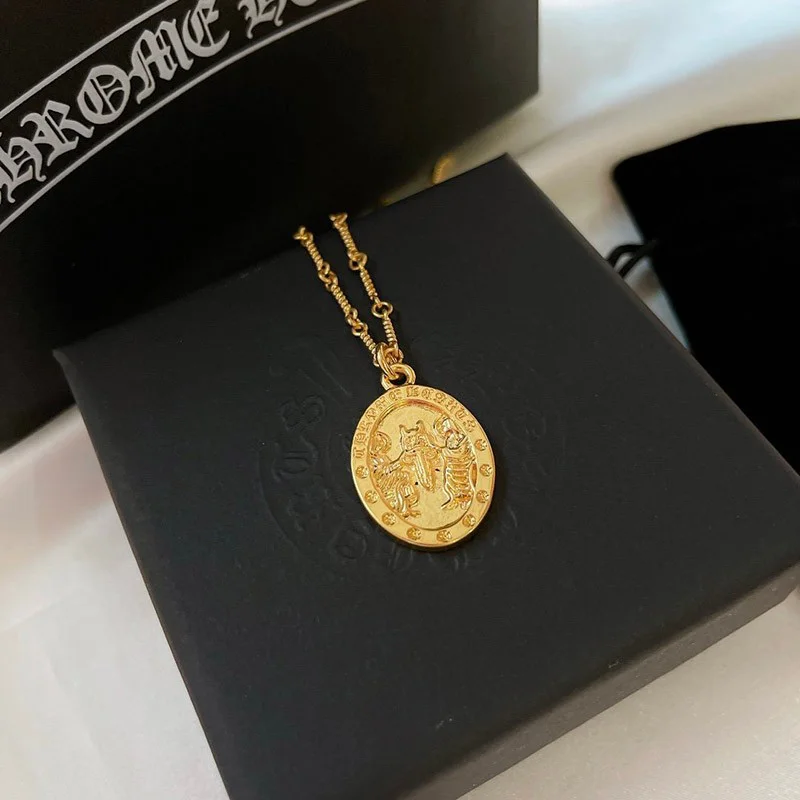 定番 【クロムハーツ ネックレス コピー】エンジェル 22K セーフティピン ゴールド Kuz62881