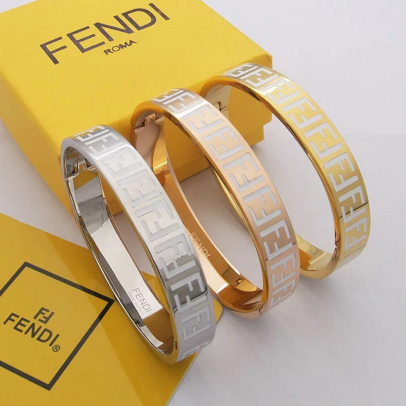 大人気!!新色新作◆フェンディ◆FFブレスレット コピー バングル ピンク 4色 8AG808TL9F0RNG