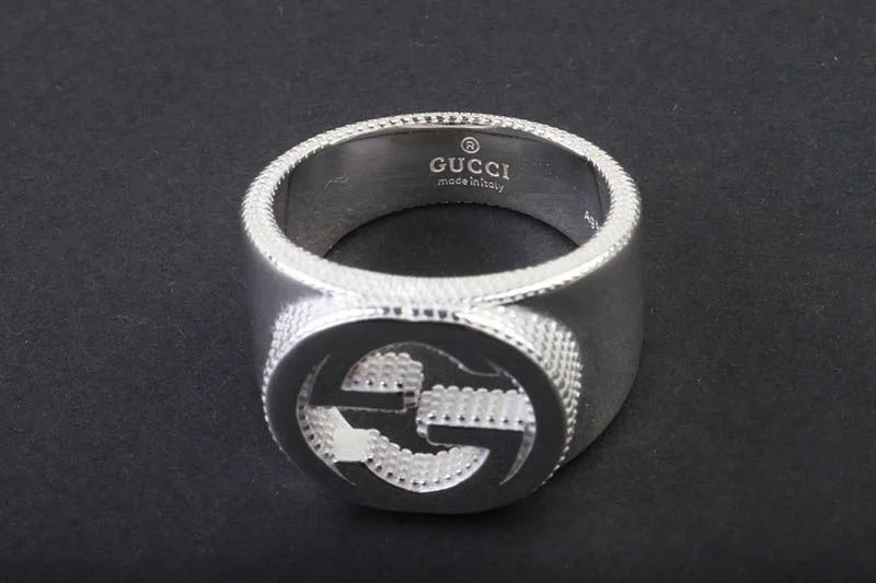 《大人気》グッチ/インターロッキングG シルバー リング 偽物 guq56968