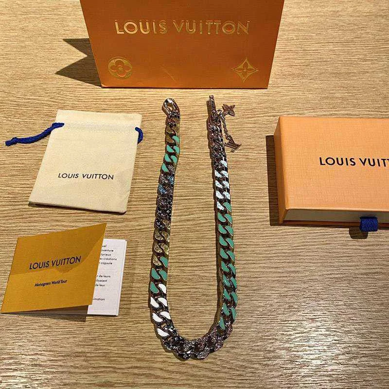大人気!!新色ルイヴィトン 偽物 コリエ・チェーンリンクス パッチーズ ストラス ネックレス vuf50254