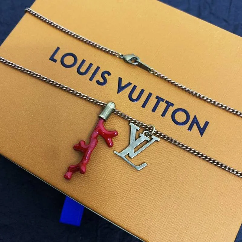 可愛いルイヴィトン ペンダントチェーンLVコーラル コピー ネックレス vuw95935