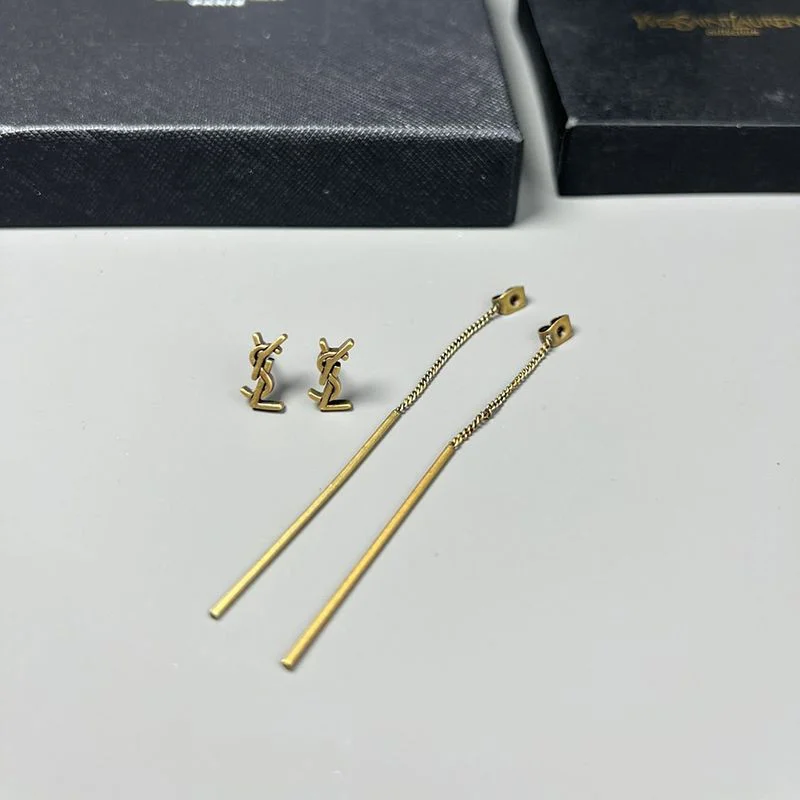 国内発送サンローラン YSLスレッダー オピウム ロゴ ピアス コピー Saa25670