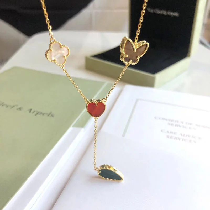 送料込 ヴァンクリーフ&アーペル コピー*ラッキー アルハンブラ ロングネックレス VCARD80100