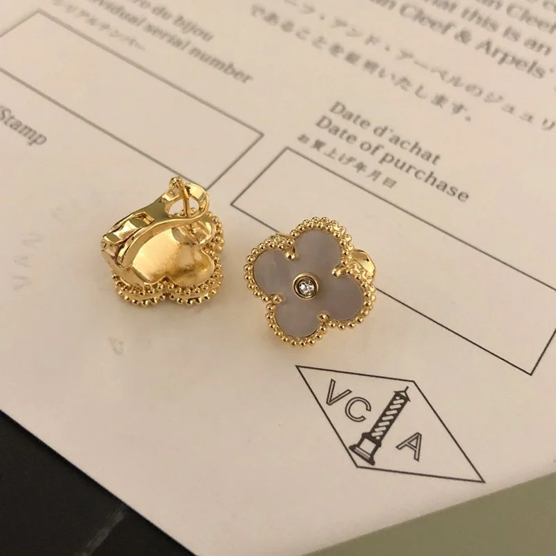 可愛い ヴァンクリーフ&amp;アーペル イエローゴールドピアス 偽物 イヤリング vao38051