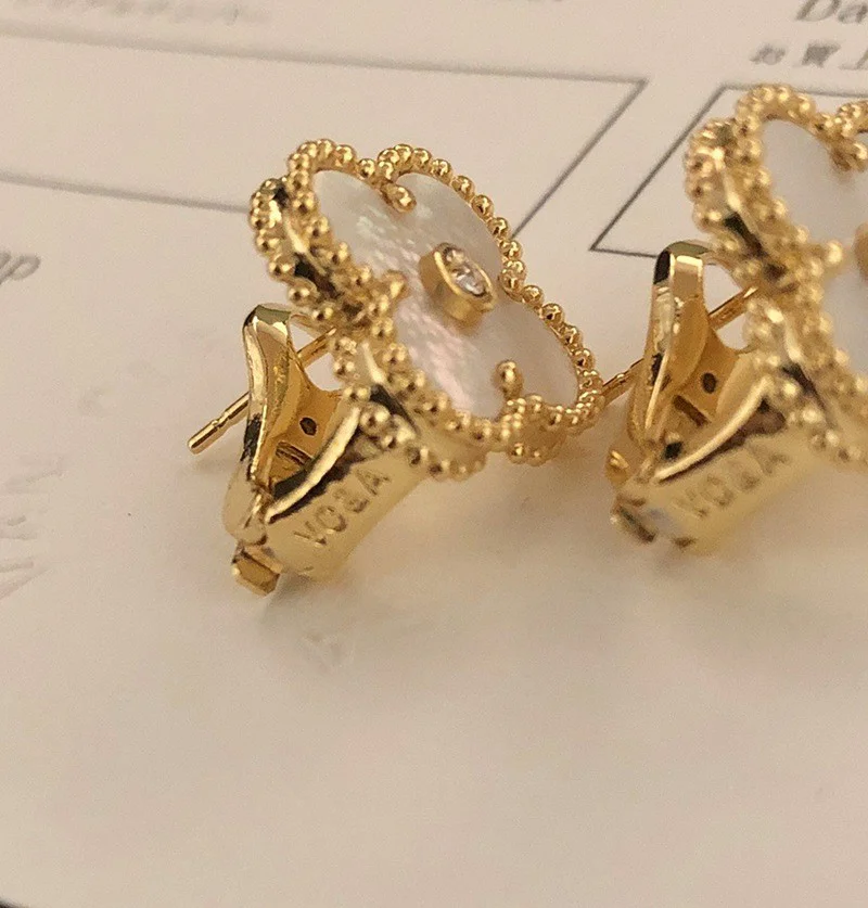 可愛い ヴァンクリーフ&amp;アーペル イエローゴールドピアス 偽物 イヤリング vao38051