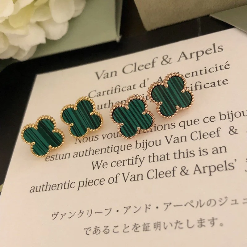 21-22AW ヴァンクリーフ&amp;アーペル コピー ヴィンテージアルハンブラピアスクローバー vaq04923