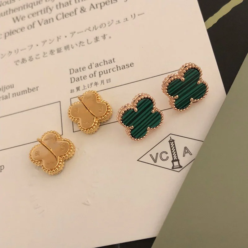 21-22AW ヴァンクリーフ&amp;アーペル コピー ヴィンテージアルハンブラピアスクローバー vaq04923