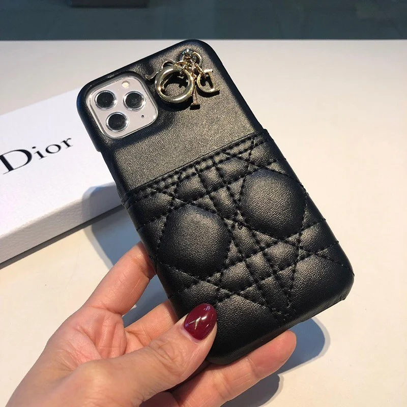 春もの新作 ディオール チャーム&カードスロット付き iPhoneケース偽物 dei87919