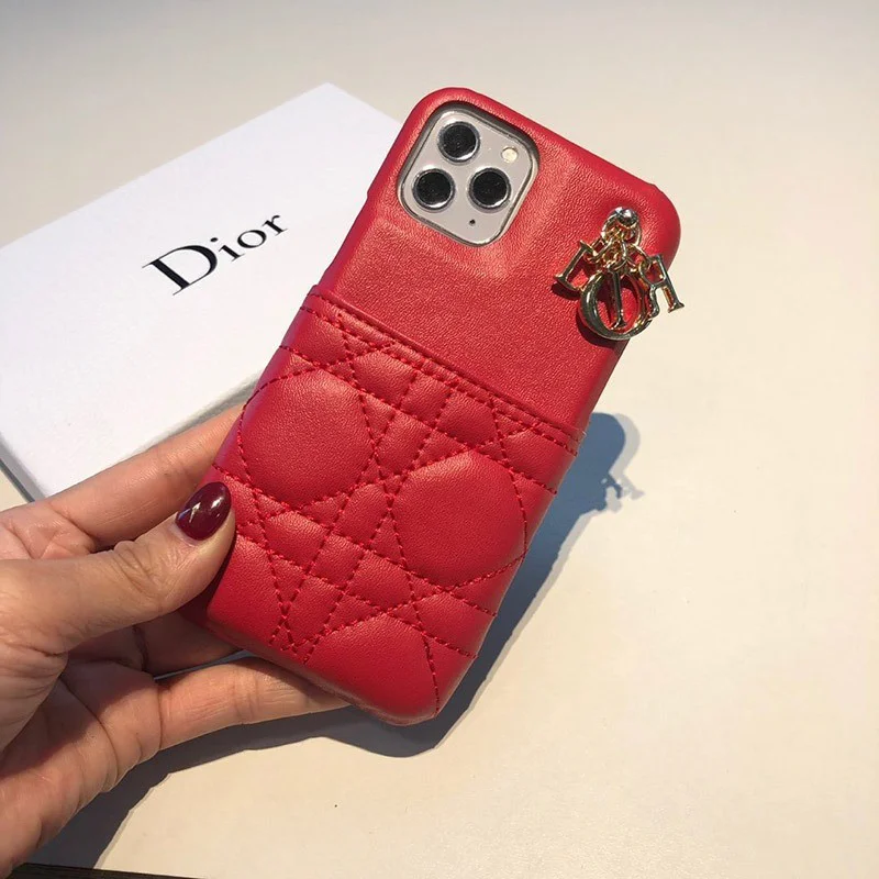 春もの新作 ディオール チャーム&カードスロット付き iPhoneケース偽物 dei87919
