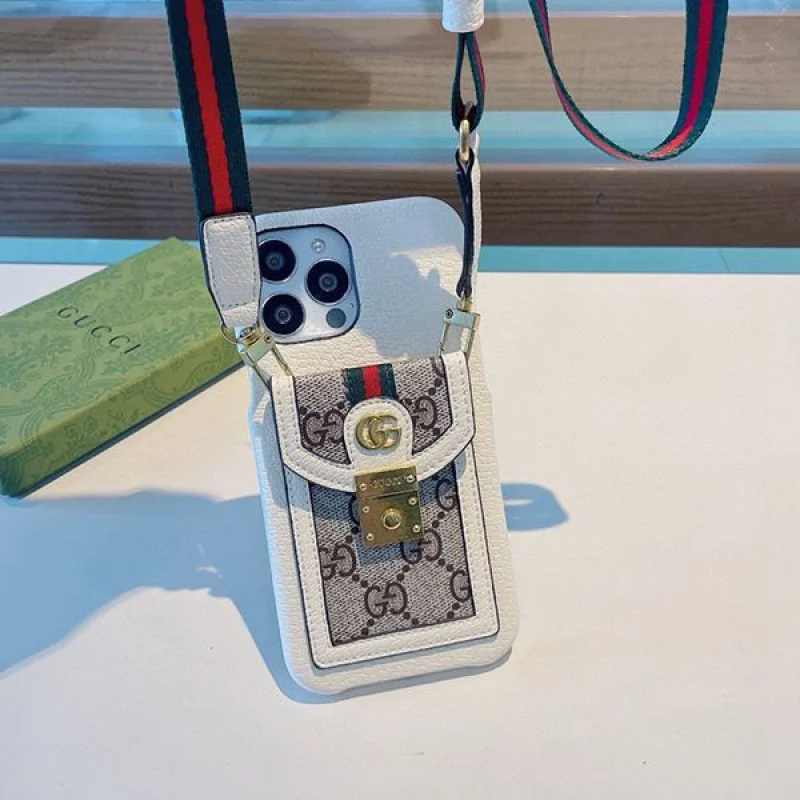 【日本未発売】グッチ★iPhoneストラップ付き スマホケース コピー guo58375