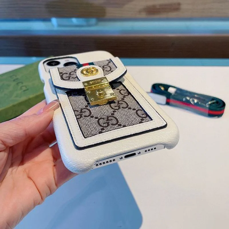 【日本未発売】グッチ★iPhoneストラップ付き スマホケース コピー guo58375