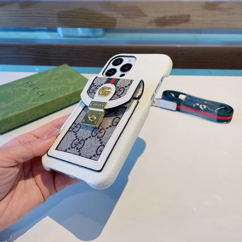 【日本未発売】グッチ★iPhoneストラップ付き スマホケース コピー guo58375