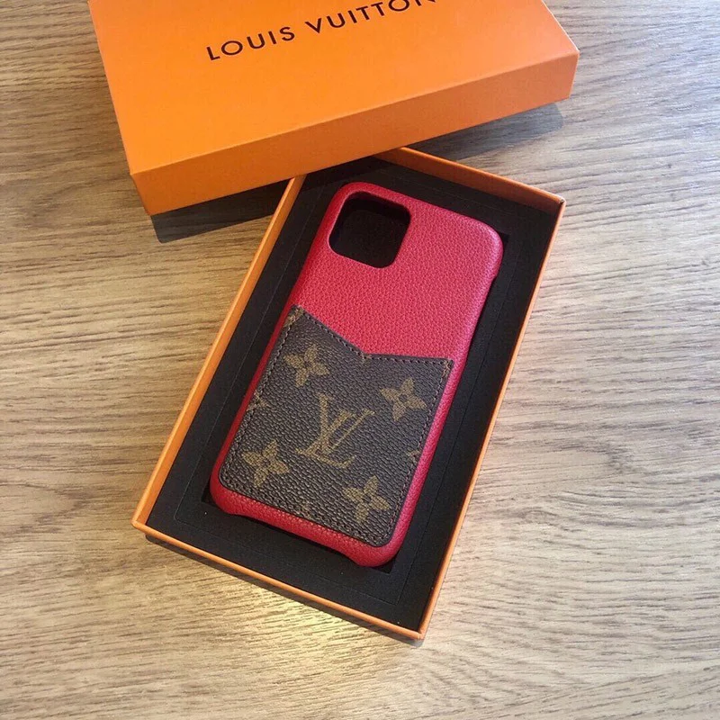 【即発】新作ルイヴィトン iPhoneケースコピー レッド スカーレット LVロゴ vuo36686