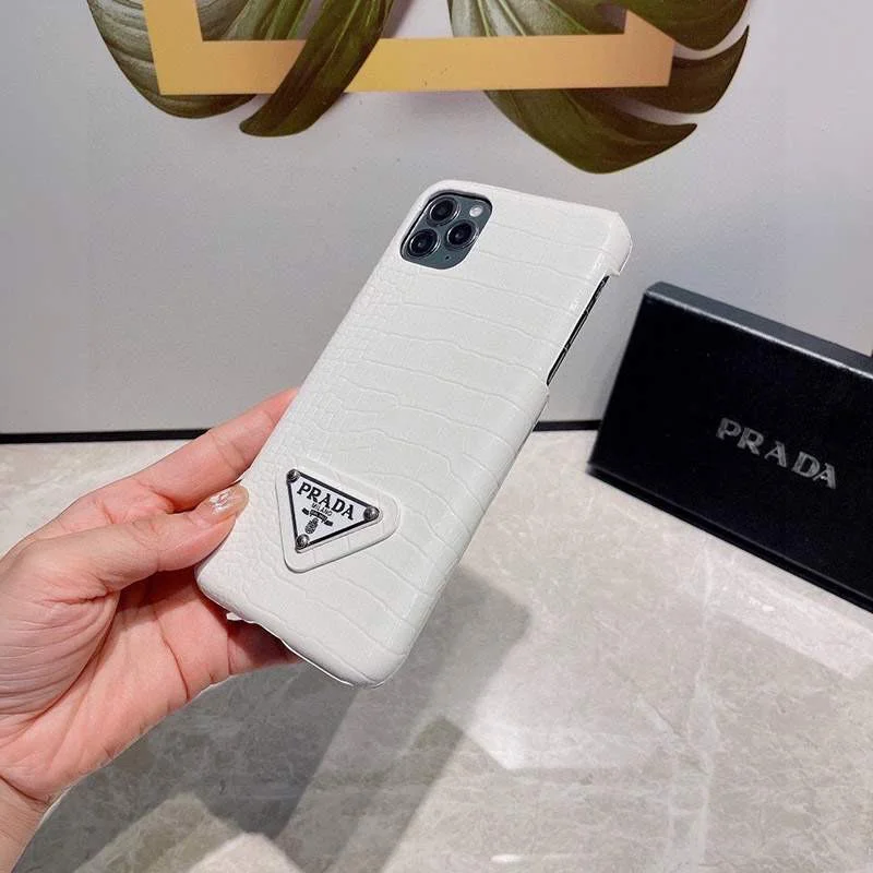 プラダ ケース コピー トライアングルロ ワニ柄 iPhone12/13/proケース超人気 pui22351