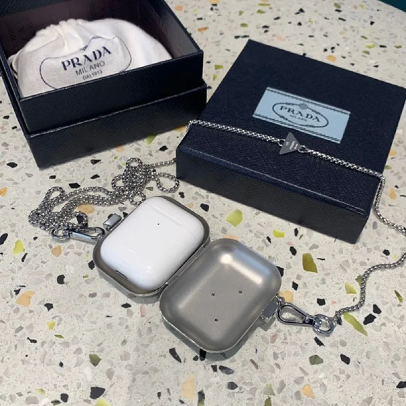 大人気!プラダ airpods ケース イヤホンケース 偽物 メッキ 光沢感 pui66880