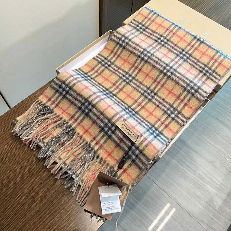 定番バーバリー 偽物 リバーシブル チェック カシミアスカーフ Bab25216