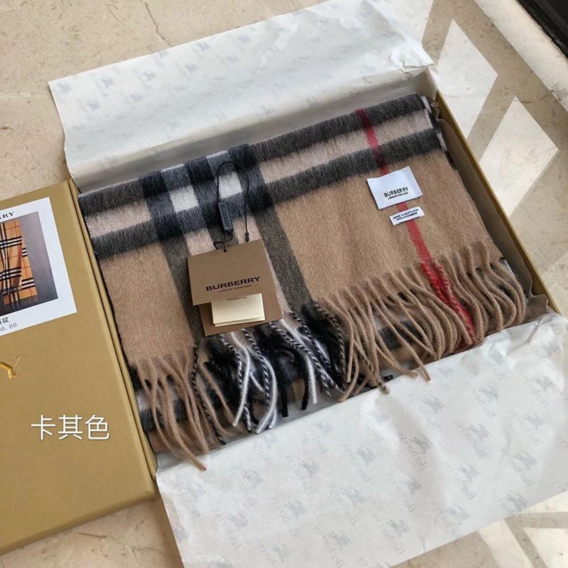 21AW新作バーバリー 偽物 クラシック カシミヤ チェック マフラー Baf79234