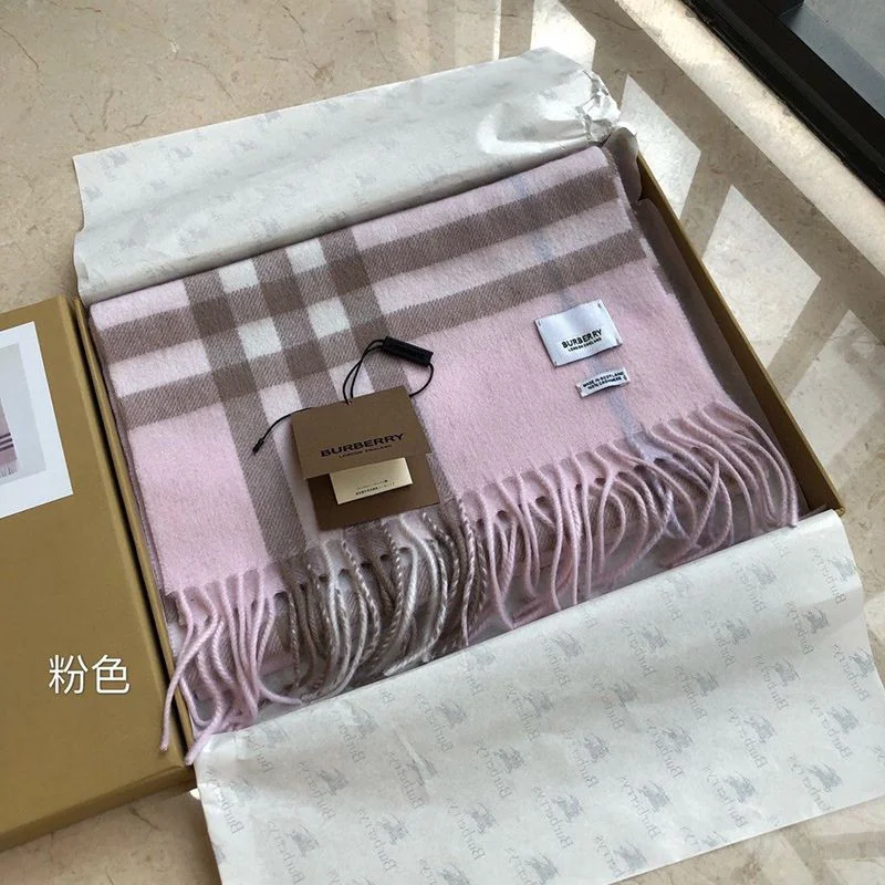 希少色バーバリー クラシック カシミヤ チェック マフラー 偽物 Bas25144