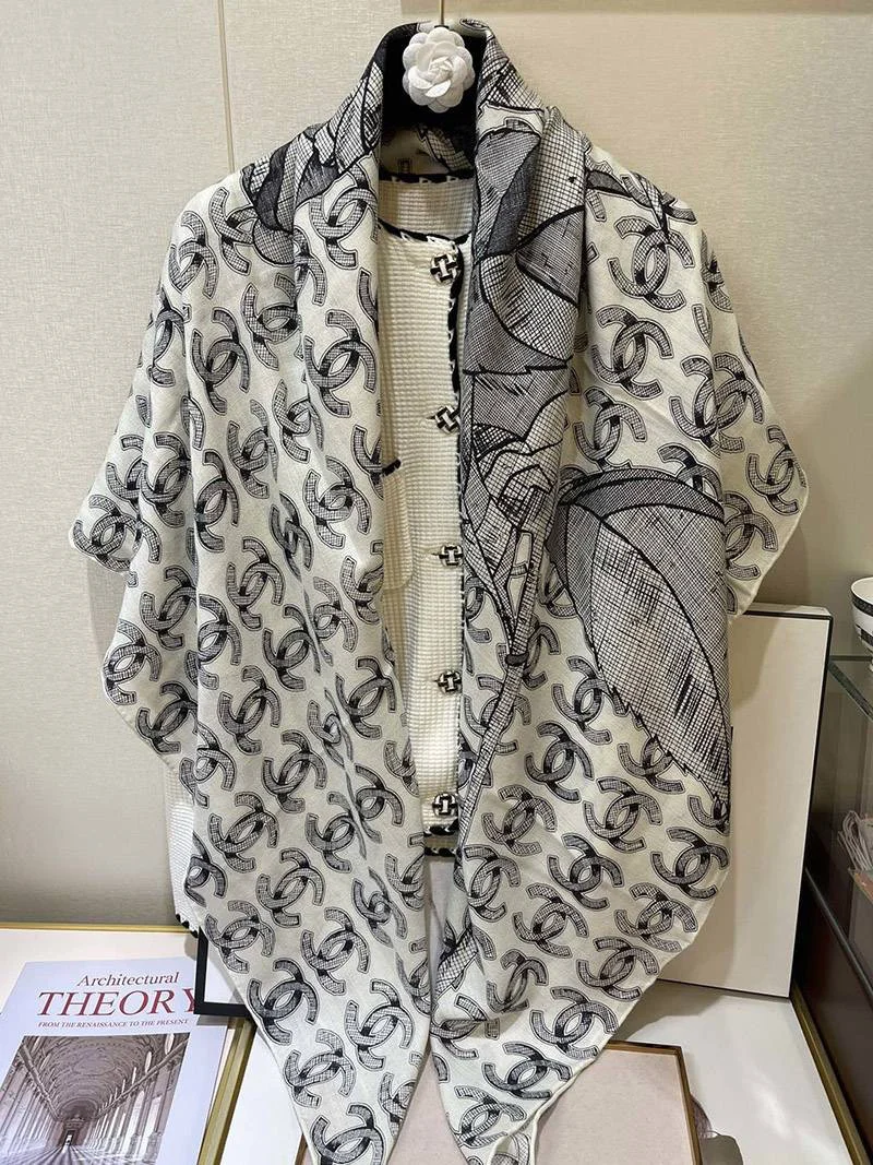可愛い シャネル カシミヤ・シルク スカーフ コピー・ストール shi62740
