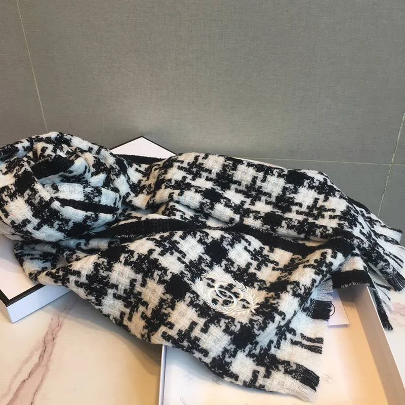 21-22AW シャネル★肌触り最高なフリンジカシミヤストール shz11332